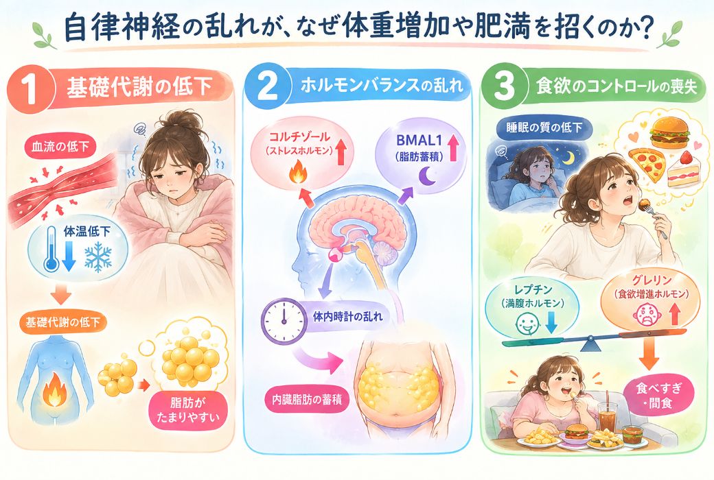 自律神経の乱れが体重増加を招く理由